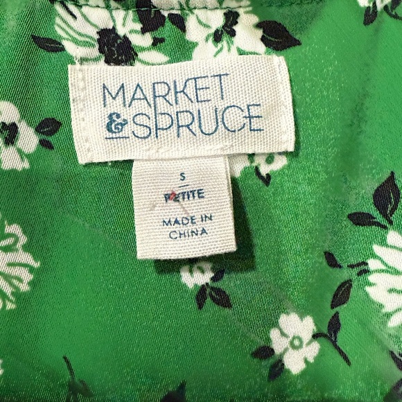 Market & Spruce Green Floral Mini Dress - Picture 2 of 4